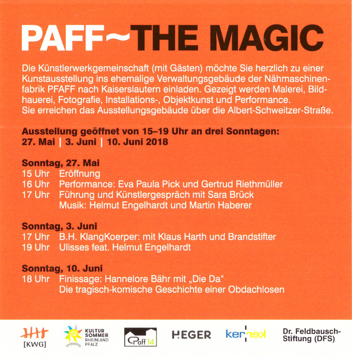 Gertrud Riethmüller, Visual Artist installation, video, sound, performances, pfaff-the magic, 2018