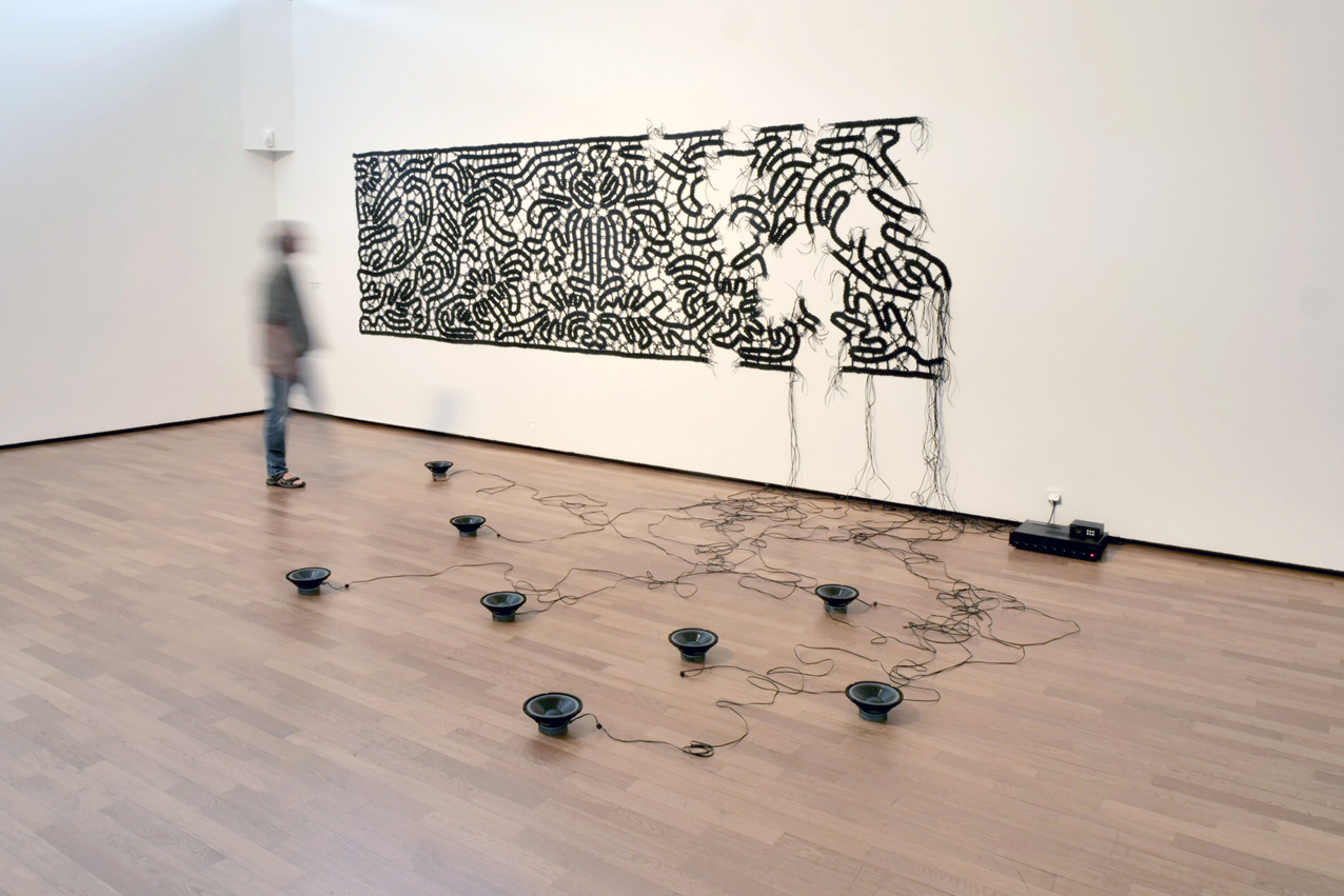 Gertrud Riethmüller, Visual Artist installation, video, sound, performances. Geflechte und Gefüge, 2023, SaarArt23