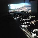 Gertrud Riethmüller, Visual Artist installation, video, sound, performances. Windsbraut, 2023, Lagerschuppen des Ausstellwerks Huglfing