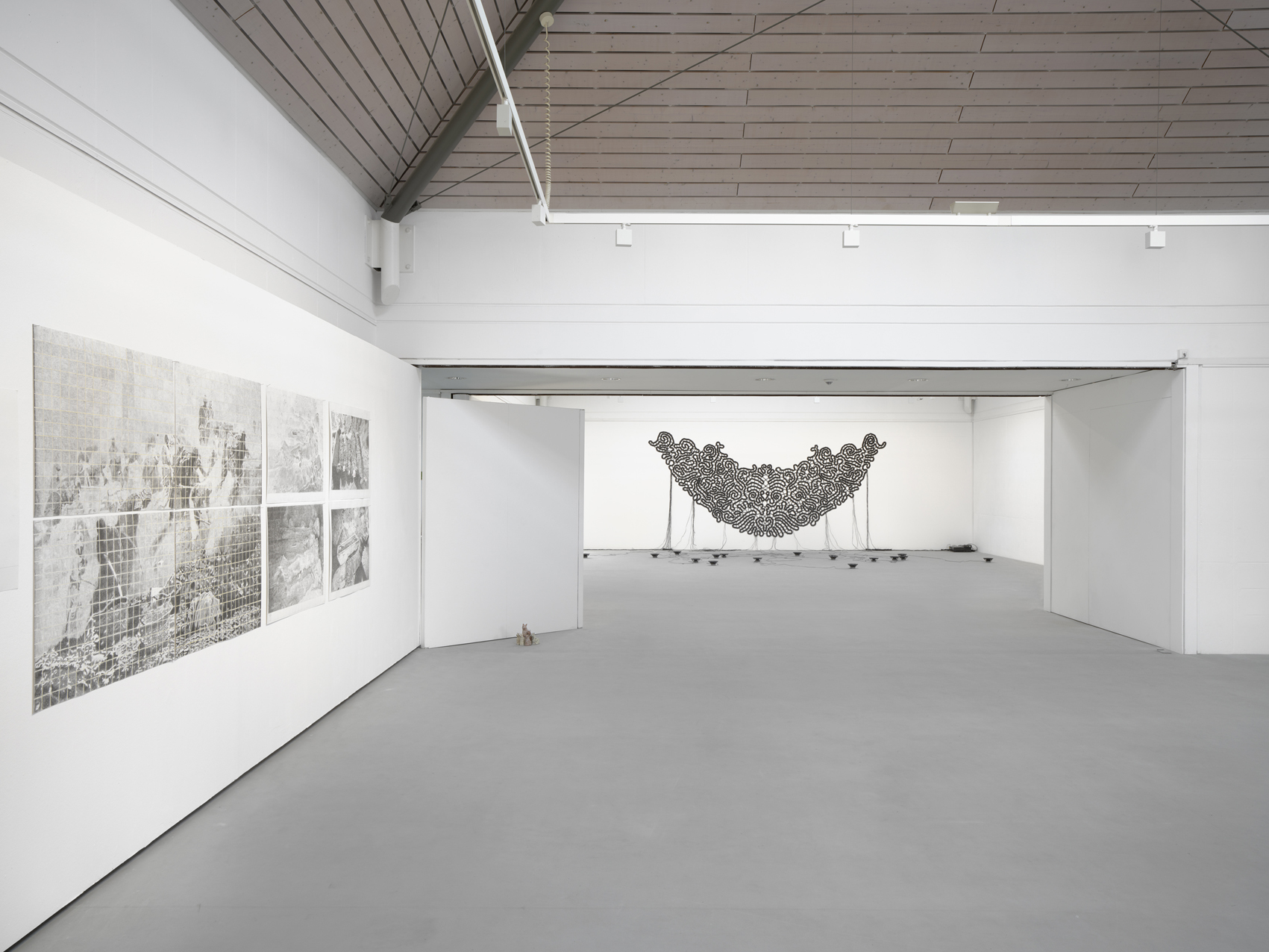 Gertrud Riethmüller, Visual Artist installation, video, sound, performances. 2023, Geflechte und Gefüge, St.Wendel