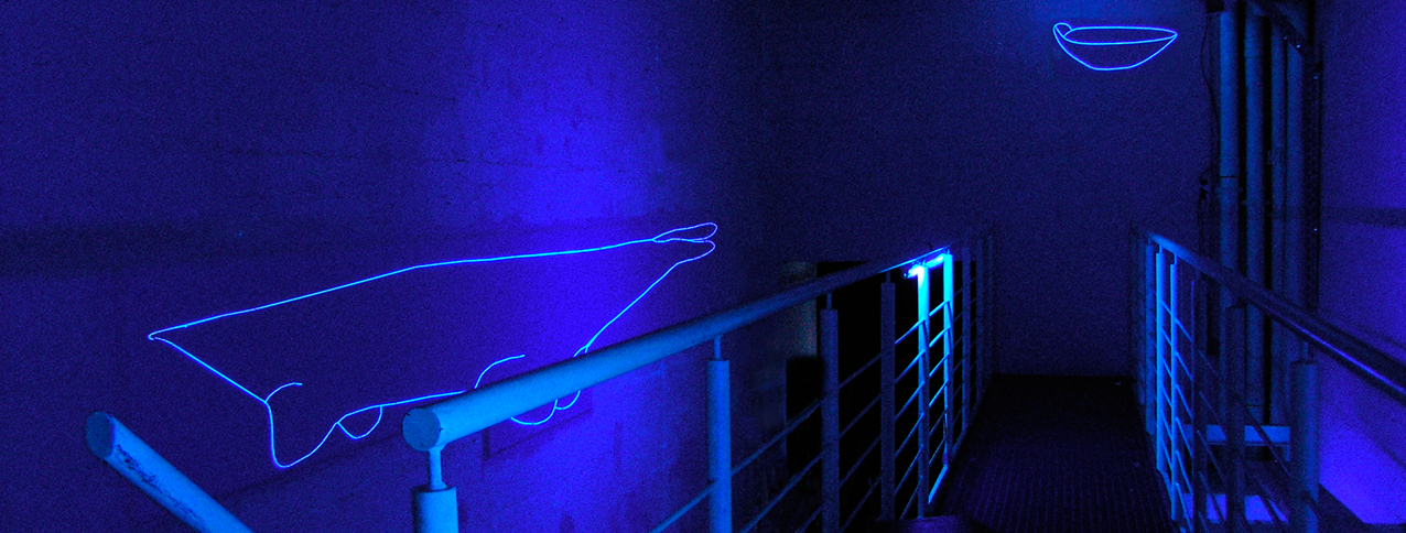 Gertrud Riethmüller, Visual Artist installation, video, sound, performances, Boote, Schoten-Schalen-2000