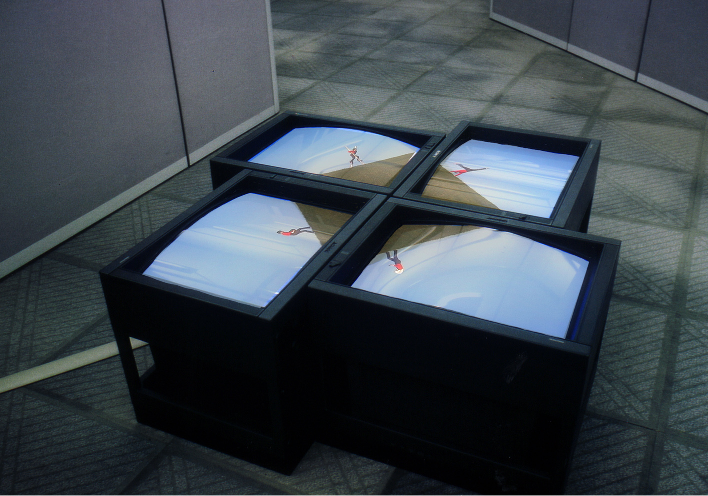 Gertrud Riethmüller, Visual Artist installation, video, sound, performances, Windrad, 2000