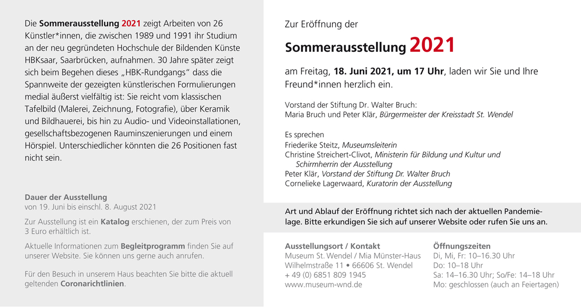 Gertrud Riethmüller, Visual Artist,installation, video, sound, performances, Museum St.Wendel, Sommerausstellung 2021